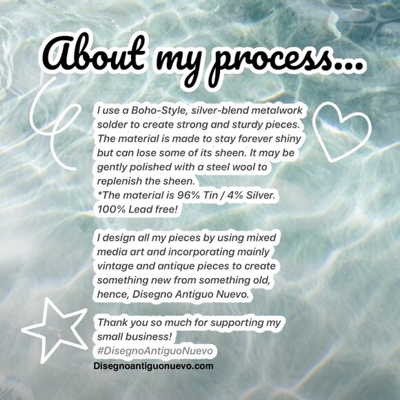 Artisan Boho Ring Crafted wi/ Silver Blend Metalwork Band &10mm Cushion Crystal - Picture 17 of 17